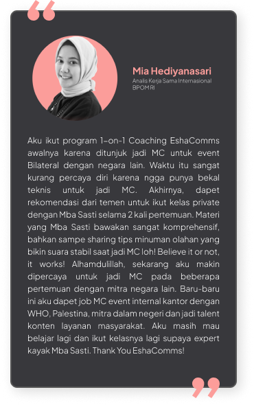 Mobile - Shoutouts Section - Mia Hediyanasari