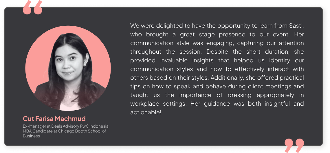 Shoutouts Section - Cut Farisa - PwC
