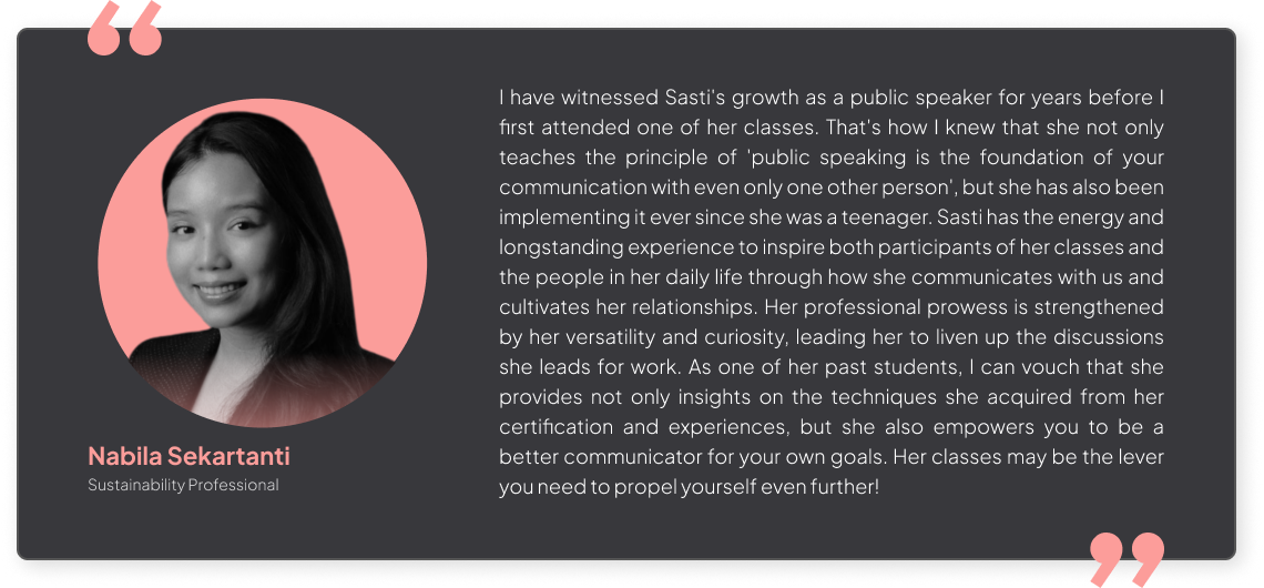 Shoutouts Section - Nabila Sekartanti